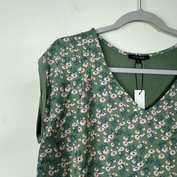 Papermoon Green Ellie Blouse NWT Size XS - Picture 4 of 7
